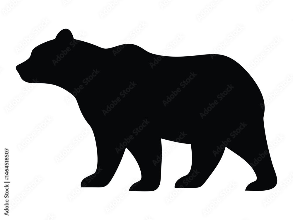 Fototapeta premium silhouette of a bear illustration