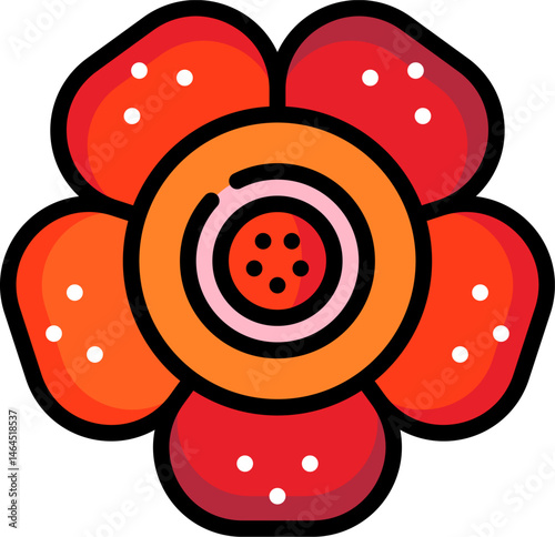 rafflesia illustration on a white background     