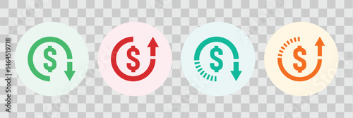 Cost Reduction icon, Cost Reduction sign vector, Recession icon