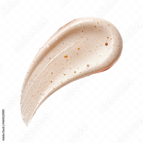 smooth glossy cosmetics swatches isolated on white background