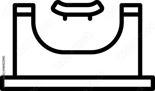skate park illustration on a white background     