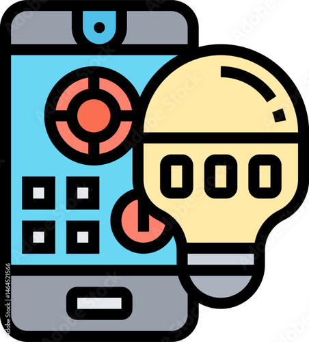 smart lighting illustration on a white background    