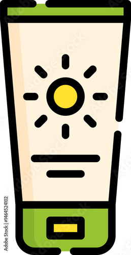 sunscreen (2) illustration on a white background    