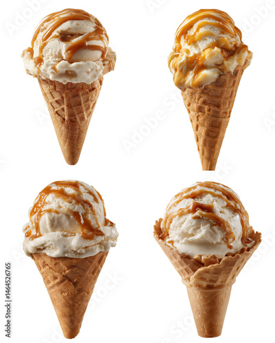 Ice Cream Scoop, Dulce De Leche, Caramel Swirl