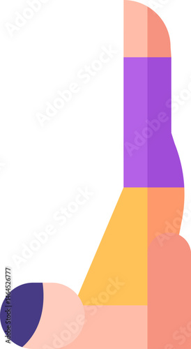 viparita karani pose illustration on a white background     