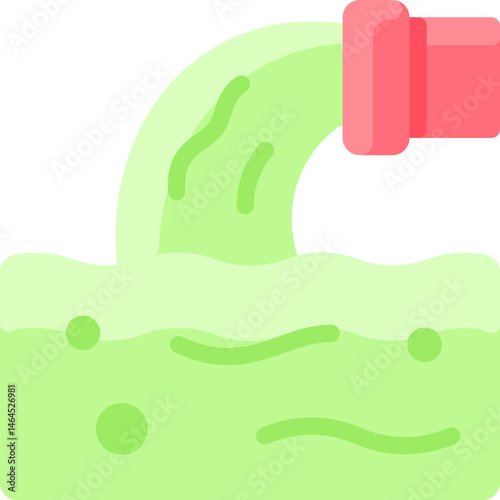 water pollution illustration on a white background    