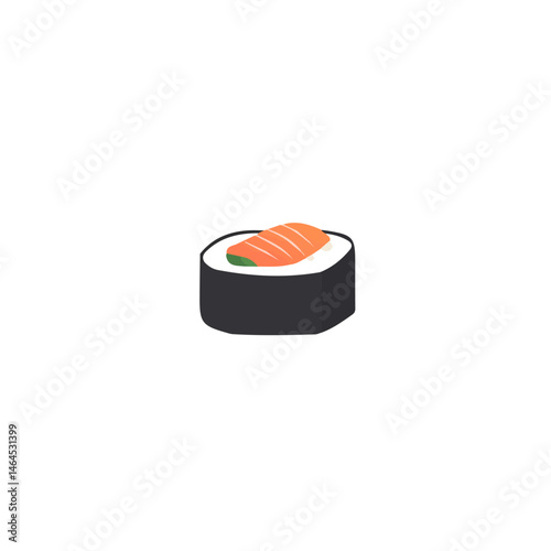 Sushi 2D flat vector illustration, isolated on a white background.