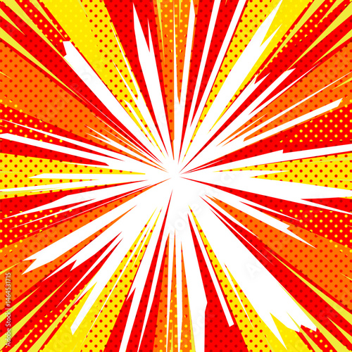 American Comic Style Backgrounds for summer - Square version -