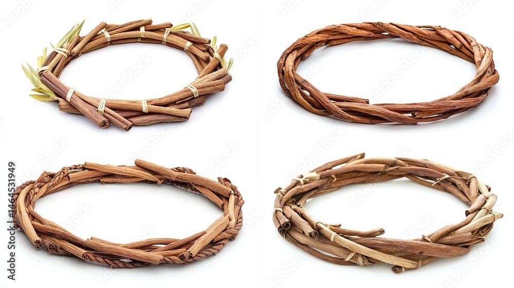 Cinnamon stick wreaths, various arrangements Cinnamon stick wreaths, various arrangements
