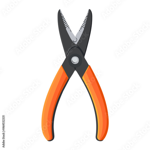 Wire Cutter 2D flat vector illustration, isolated on a white background.