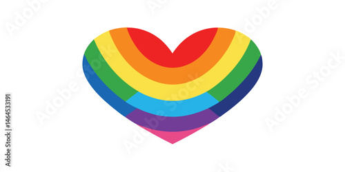 Rainbow Heart Love Pride Symbol