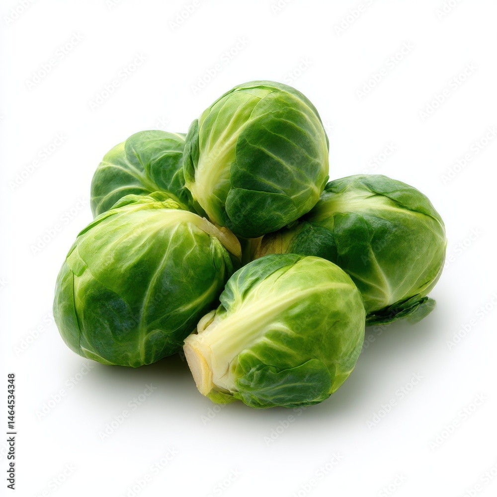 Pile of brussels sprouts isolated on white background Pile of brussels sprouts isolated on white background