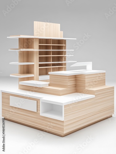Modern Wooden Retail Display Stand