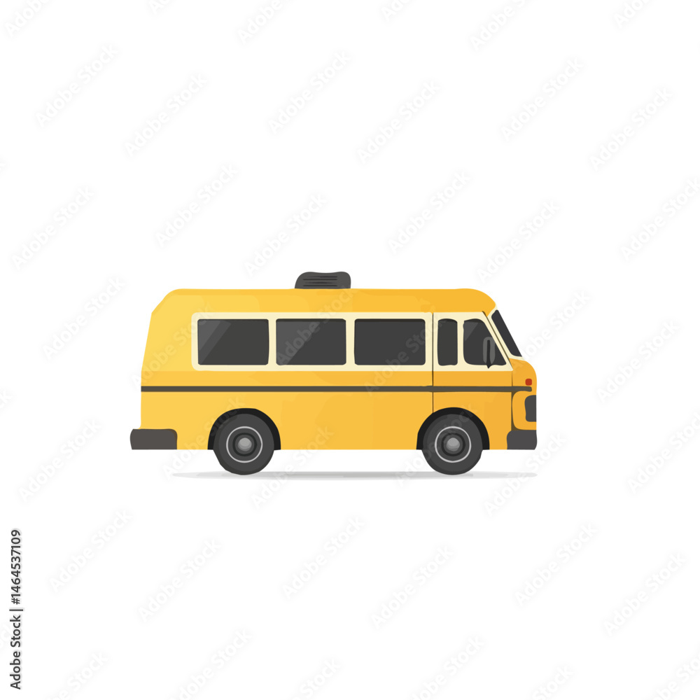 2D flat School Bus vector illustration, isolated on a white background. 2D flat School Bus vector illustration, isolated on a white background.