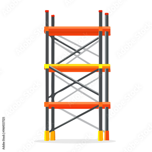 2D flat vector illustration of Scaffolding, isolated on a white background.