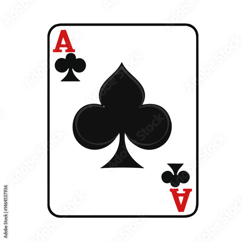 2D flat vector illustration of Playing Cards, isolated on a white background.