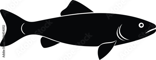 trout salmon fish silhouette vector symbol
