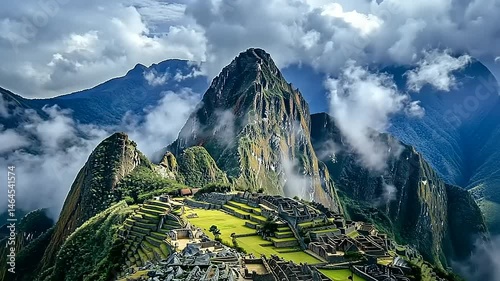 Majestic Machu Picchu: A Glimpse into Ancient Inca Civilization Amidst Andean Peaks