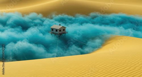 Abstract landscape stream sand terrain