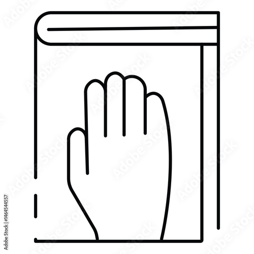 Oath vector Icon design Depicting Legal Authority and Commitment