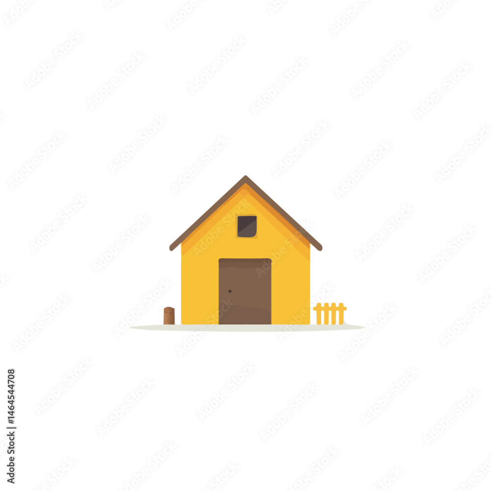 Barn 2D flat vector illustration, isolated on a white background. Barn 2D flat vector illustration, isolated on a white background.