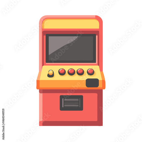 2D flat Arcade Machine vector illustration, isolated on a white background.