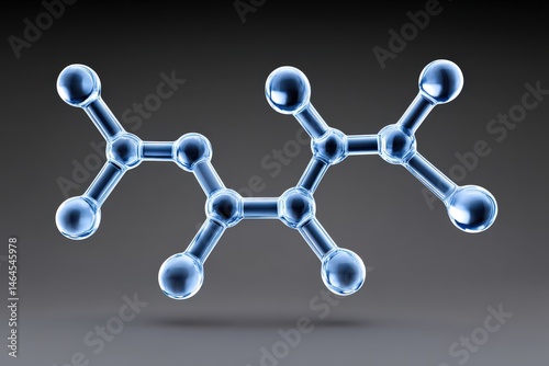 High-resolution molecular structure with clear atomic connections reflecting the beauty of chemistry and science capturing the essence of biosynthesis and molecular interaction