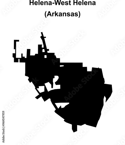 Helena-West Helena (Arkansas) blank outline map