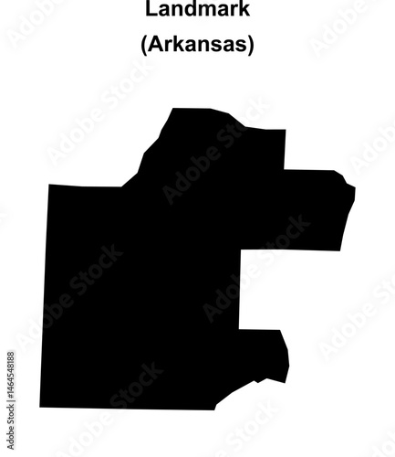 Landmark (Arkansas) blank outline map