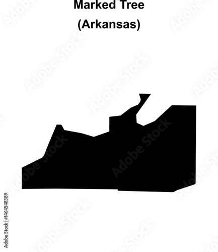 Marked Tree (Arkansas) blank outline map