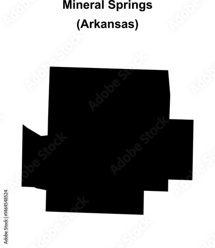 Mineral Springs (Arkansas) blank outline map
