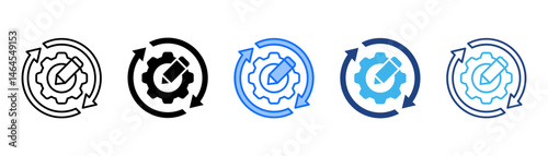 Resource Icon Set With Multiple Style Collection 