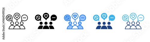 Customer Icon Set With Multiple Style Collection 