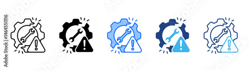Disruption Icon Set With Multiple Style Collection 