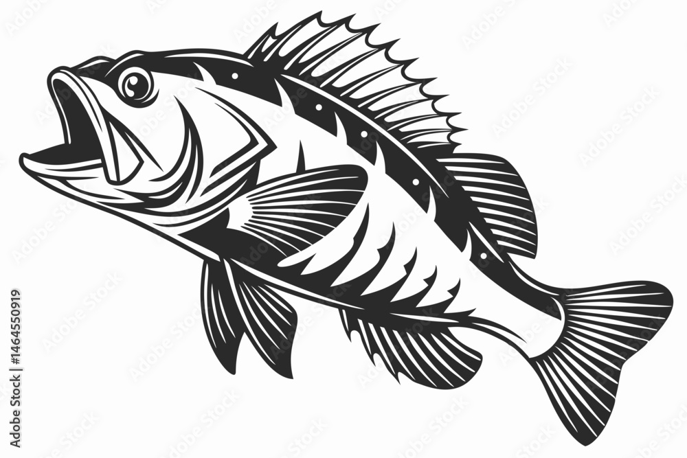 rockfish sihouette black vector rockfish sihouette black vector