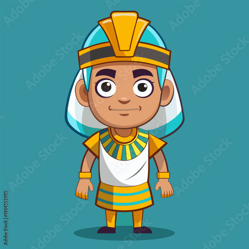 Adorable Cartoon Pharaoh.  A Whimsical Journey Through Ancient Egypt