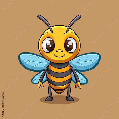 Adorable Cartoon Bee Illustration