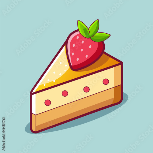 A Delightful Slice of Strawberry Cheesecake