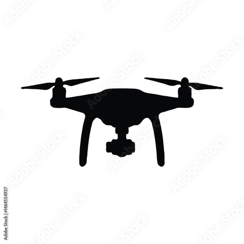 silhouette of drone