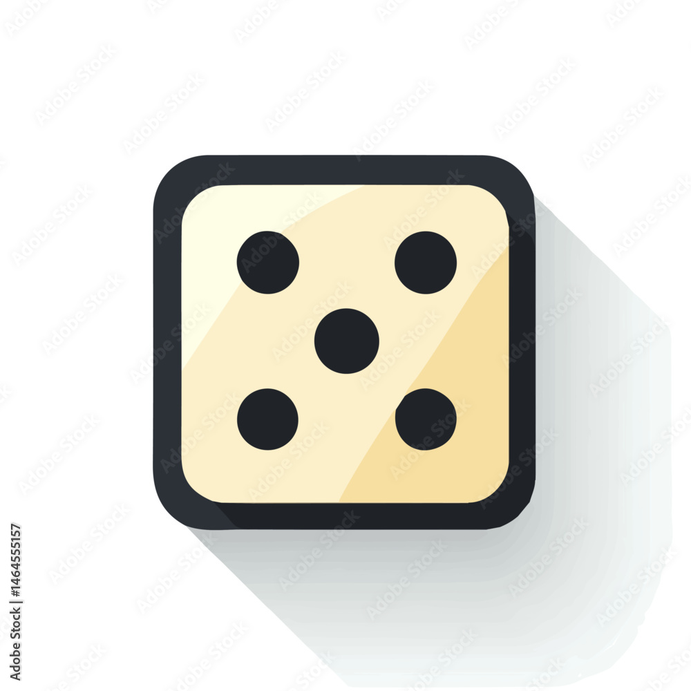 2D flat Dice vector illustration, isolated on a white background. 2D flat Dice vector illustration, isolated on a white background.
