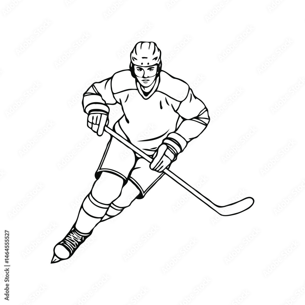 Fototapeta premium ice hockey player vector