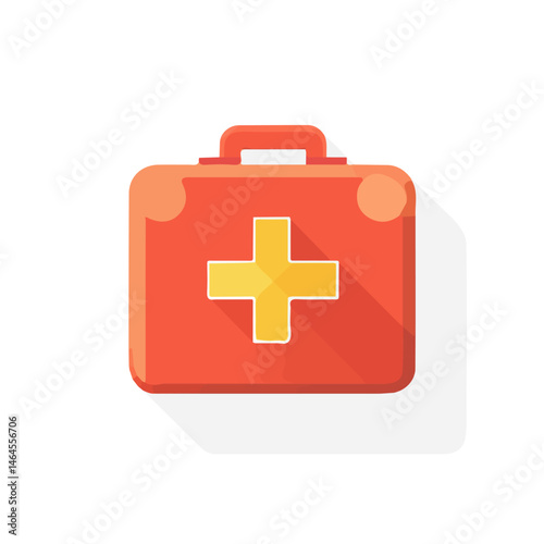 Rescue Kit 2D flat vector illustration, isolated on a white background.