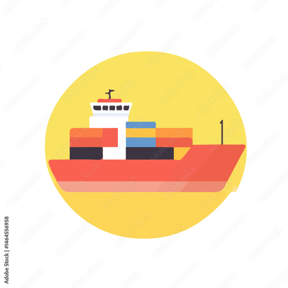 2D flat vector illustration of Logistics, isolated on a white background. 2D flat vector illustration of Logistics, isolated on a white background.