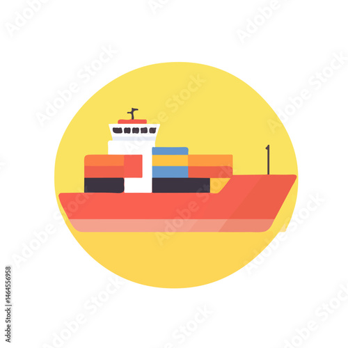 2D flat vector illustration of Logistics, isolated on a white background.