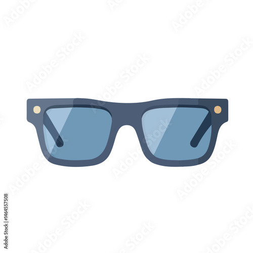 2D flat vector illustration of Smart Glasses, isolated on a white background.