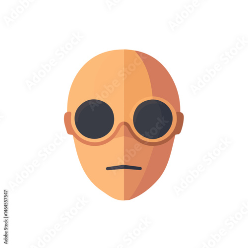 2D flat vector illustration of Surgeon Mask, isolated on a white background.