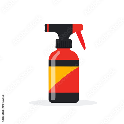 Insecticide Spray 2D flat vector illustration, isolated on a white background.