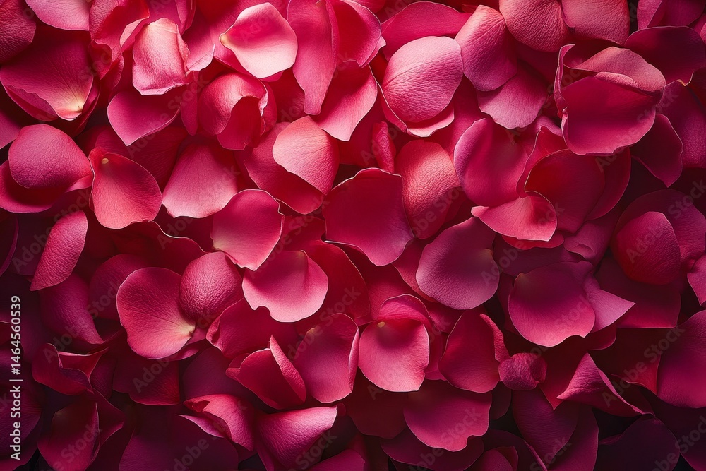 Close-up view of many vibrant rose petals. Close-up view of many vibrant rose petals.