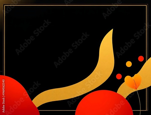 Abstract Autumn Floral Design.