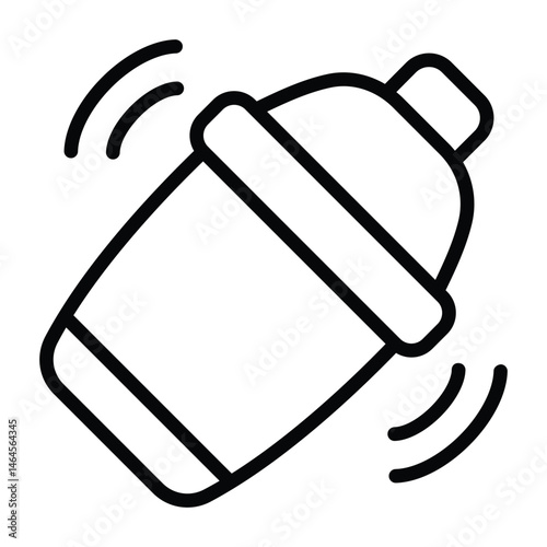  Simple Shaker outline icon. The icon can be used for websites, print templates, presentation templates, illustrations, etc